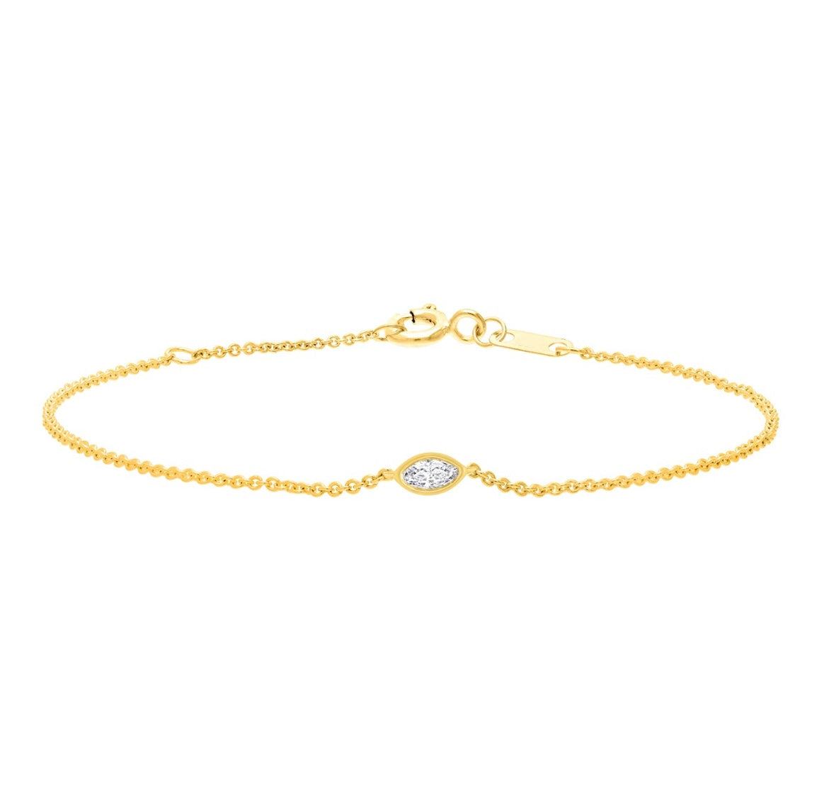 9K Gold 0.15ct Diamond Bracelet