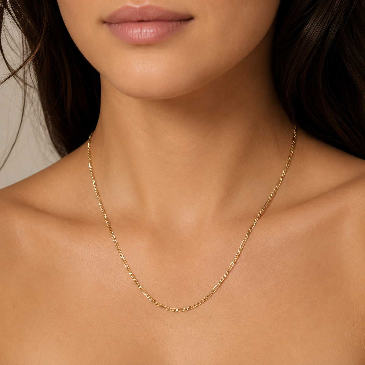 9K and 18K Gold Figaro Chain