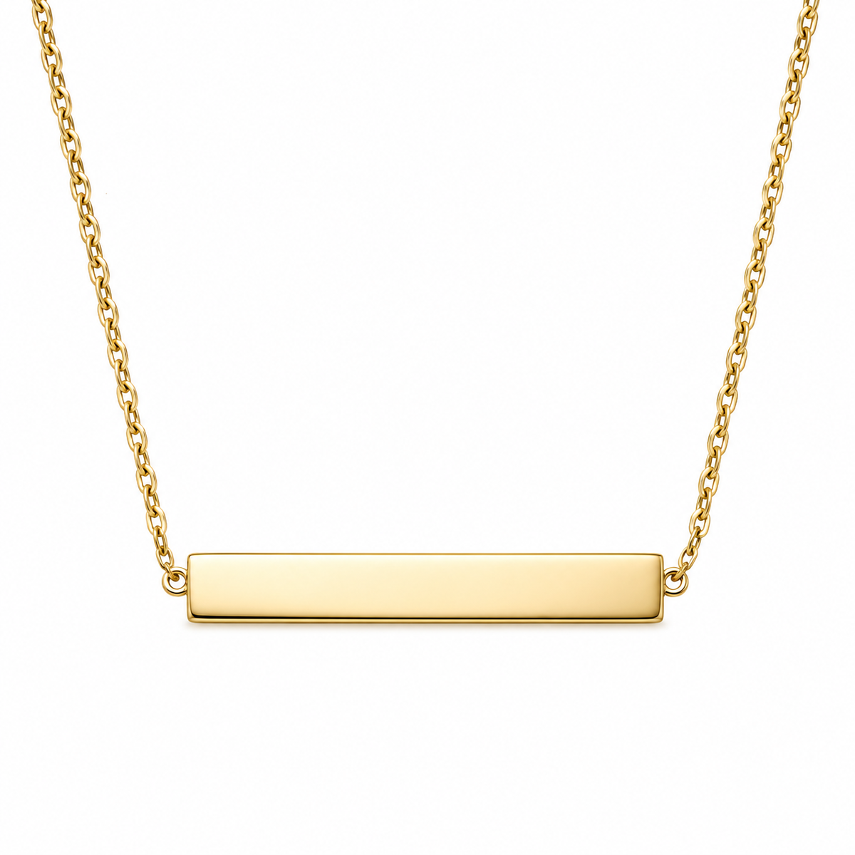 9K Gold Horizontal Bar Necklace