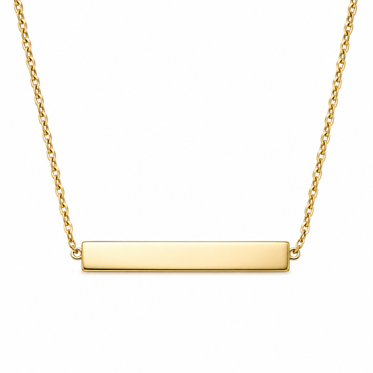 9K Gold Horizontal Bar Necklace