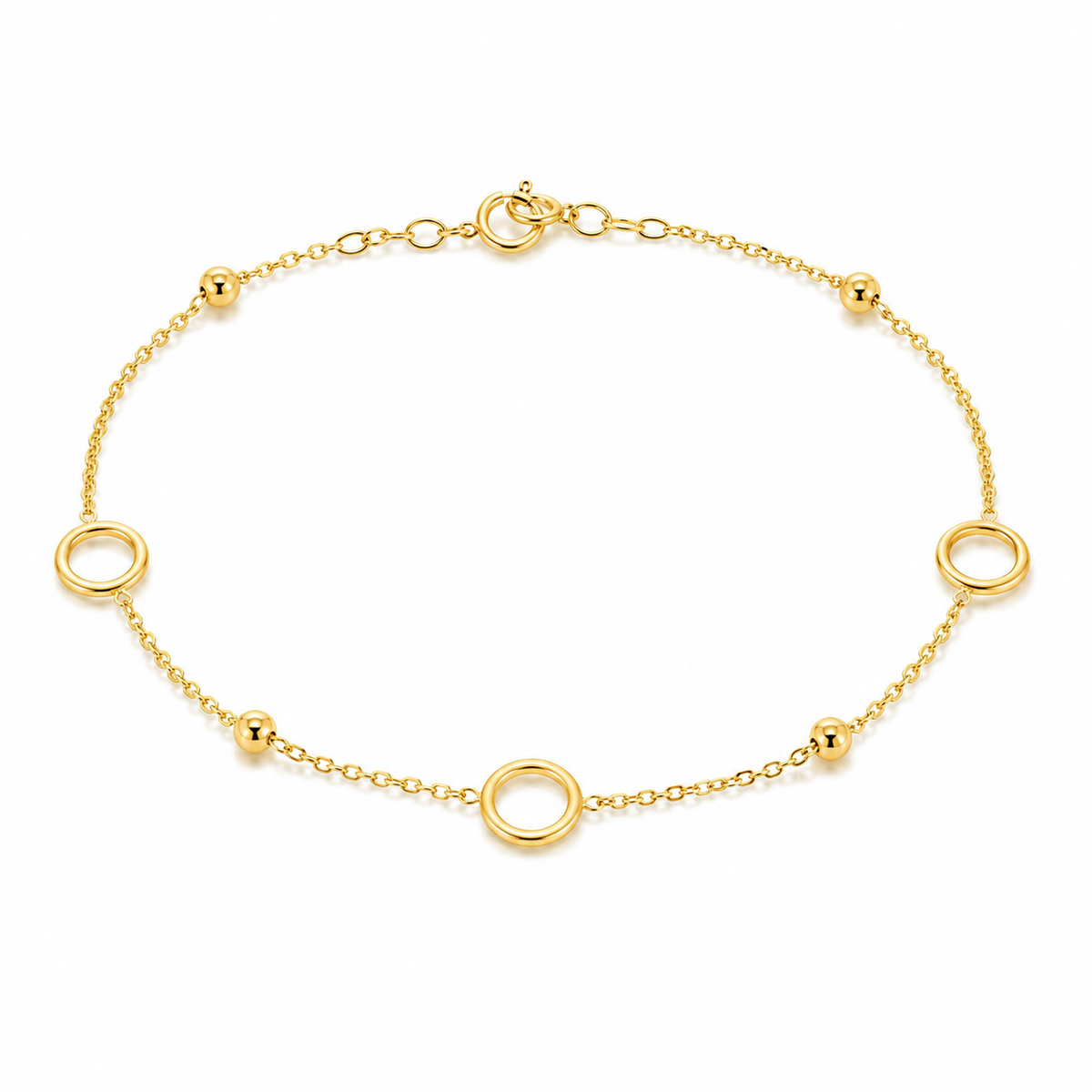 9K Gold Circle Bracelet