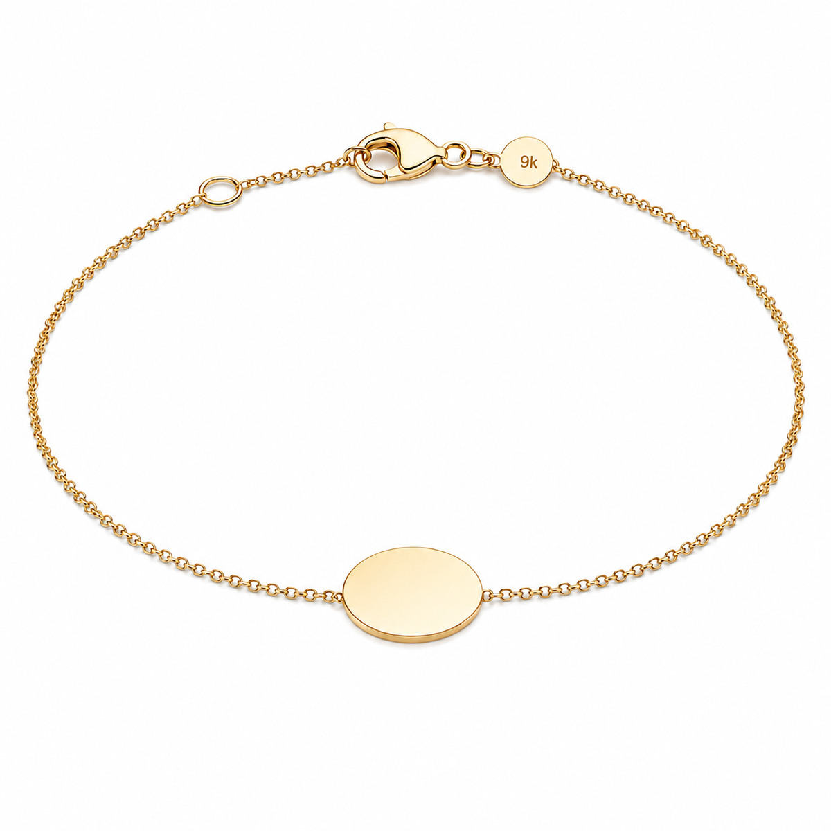 9K Gold Disc Bracelet