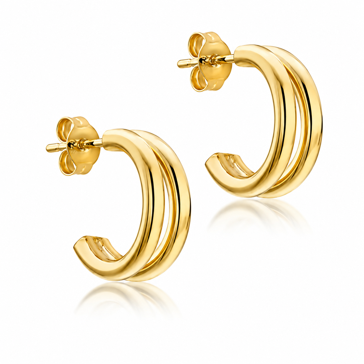 9K Gold Half-Hoops