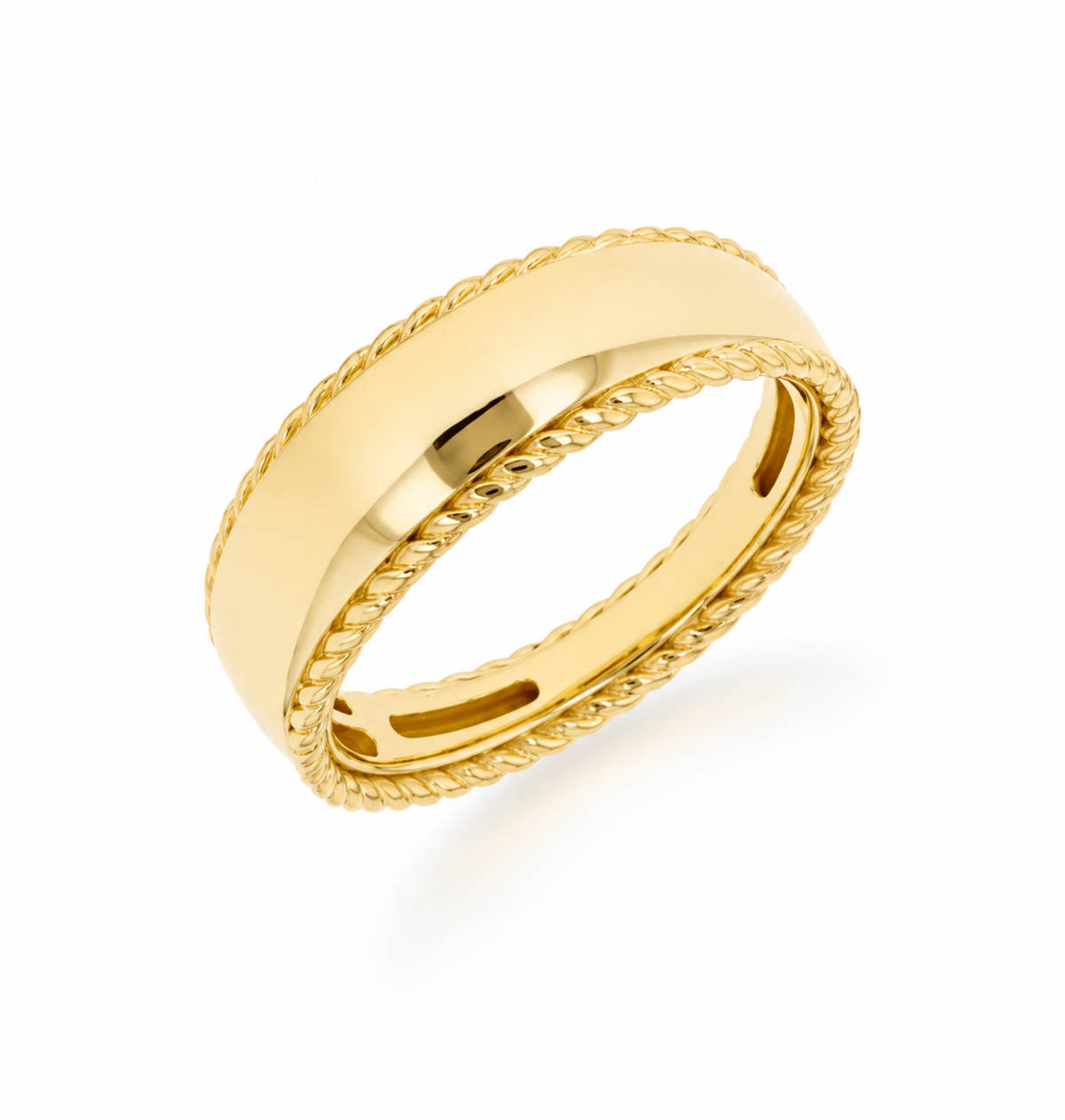 9K Gold Wide Rope Edge Band