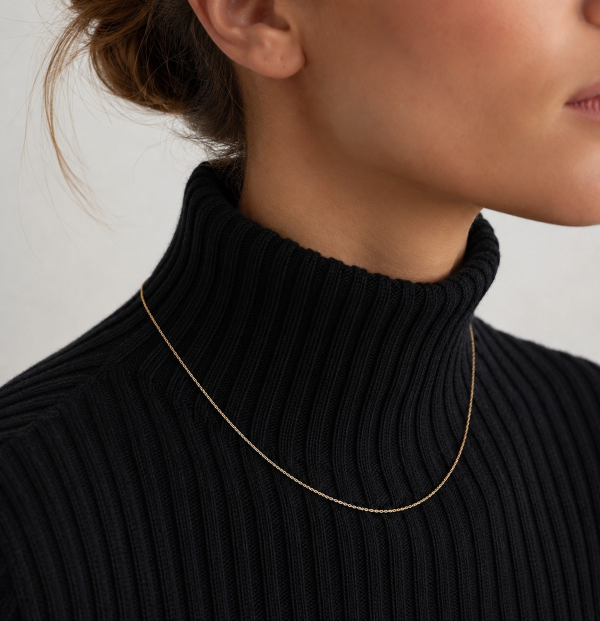 9K Gold Cable Chain Necklace