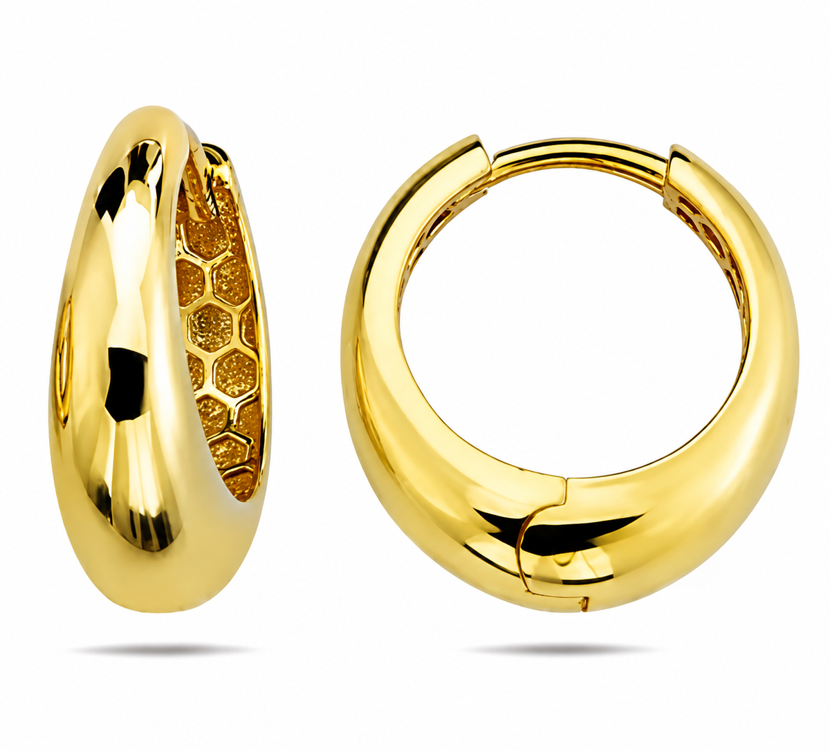 9K Gold Tapered Huggies