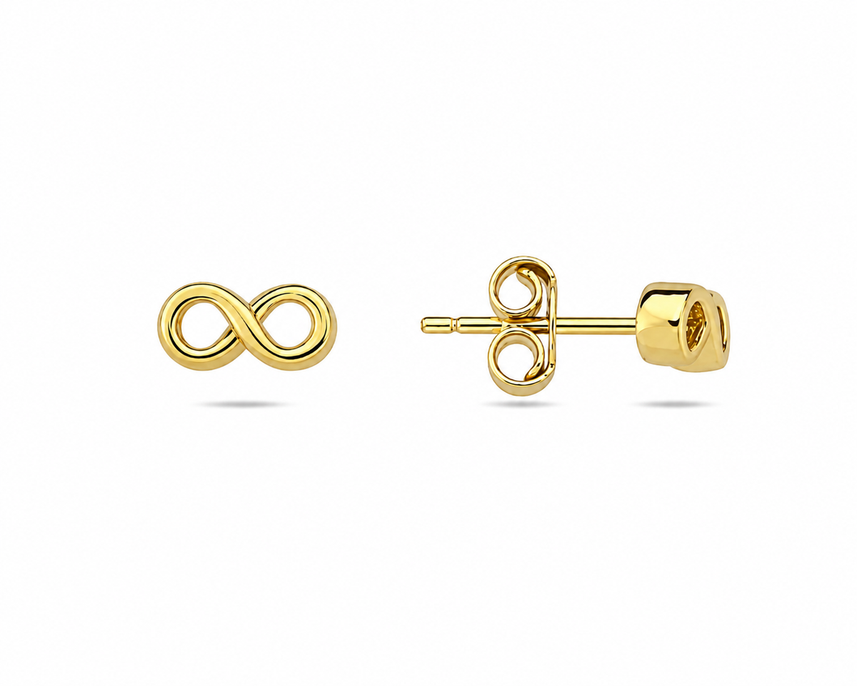 9K Gold Infinity Studs