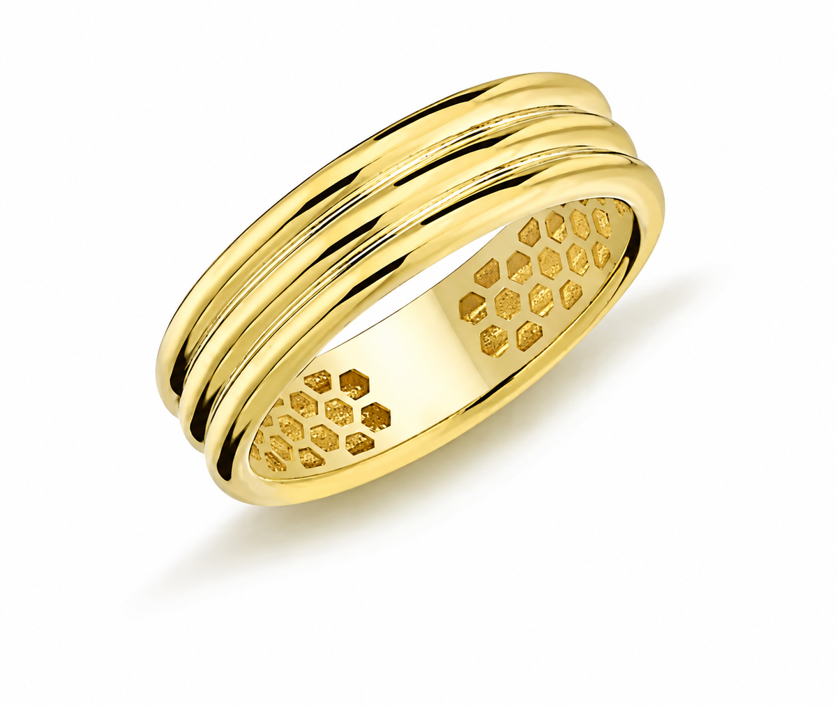 9K Gold Groove Ring