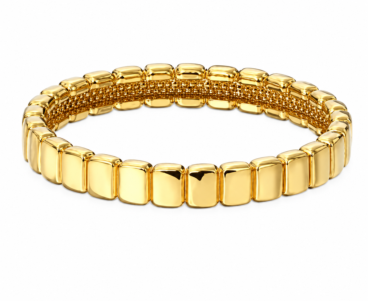 9K Gold Ribbed Ring