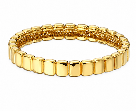 9K Gold Ribbed Ring
