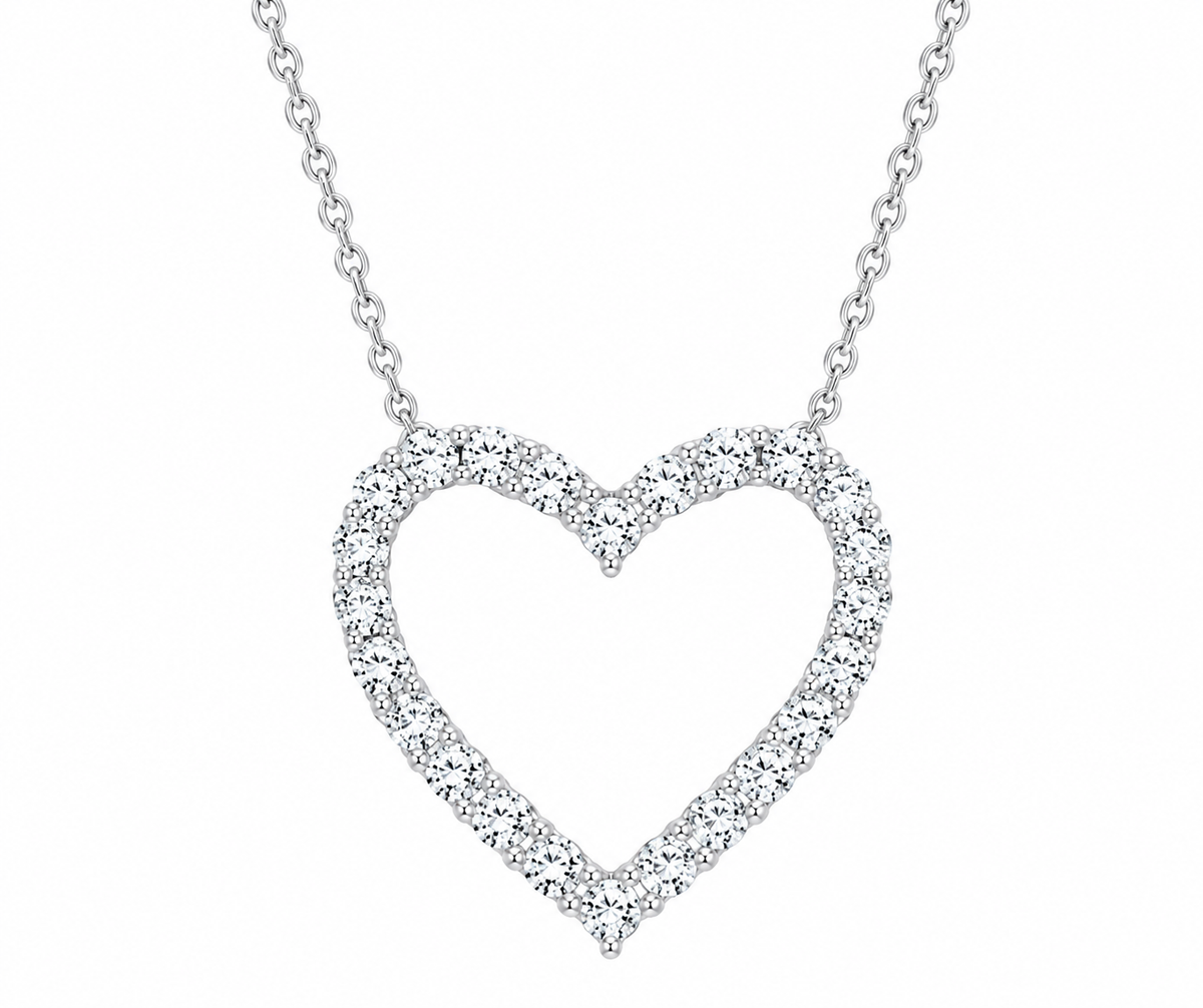9K Gold 0.50ct Diamond Heart Necklace