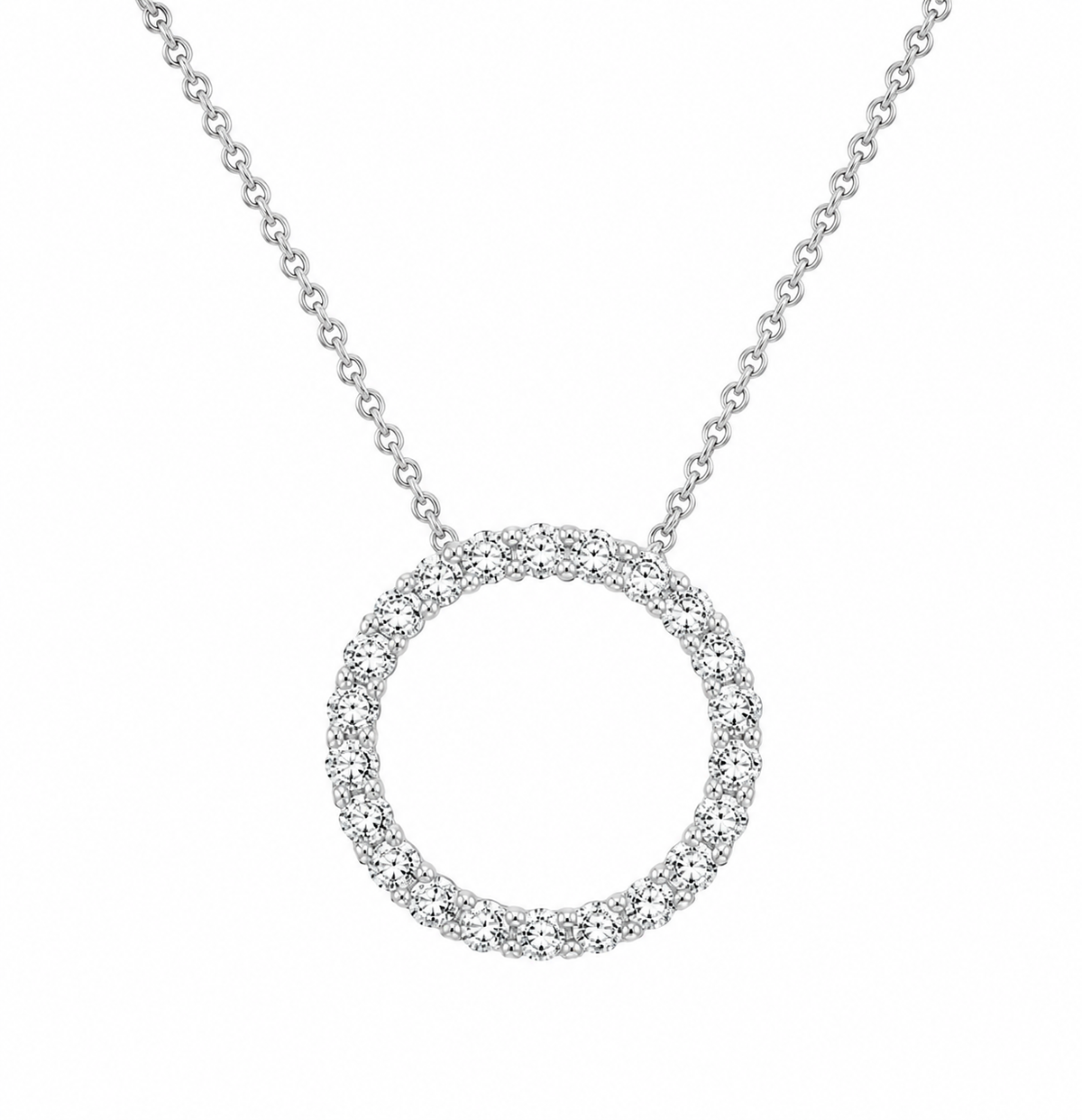 9K Gold 0.50ct Diamond Circle Necklace