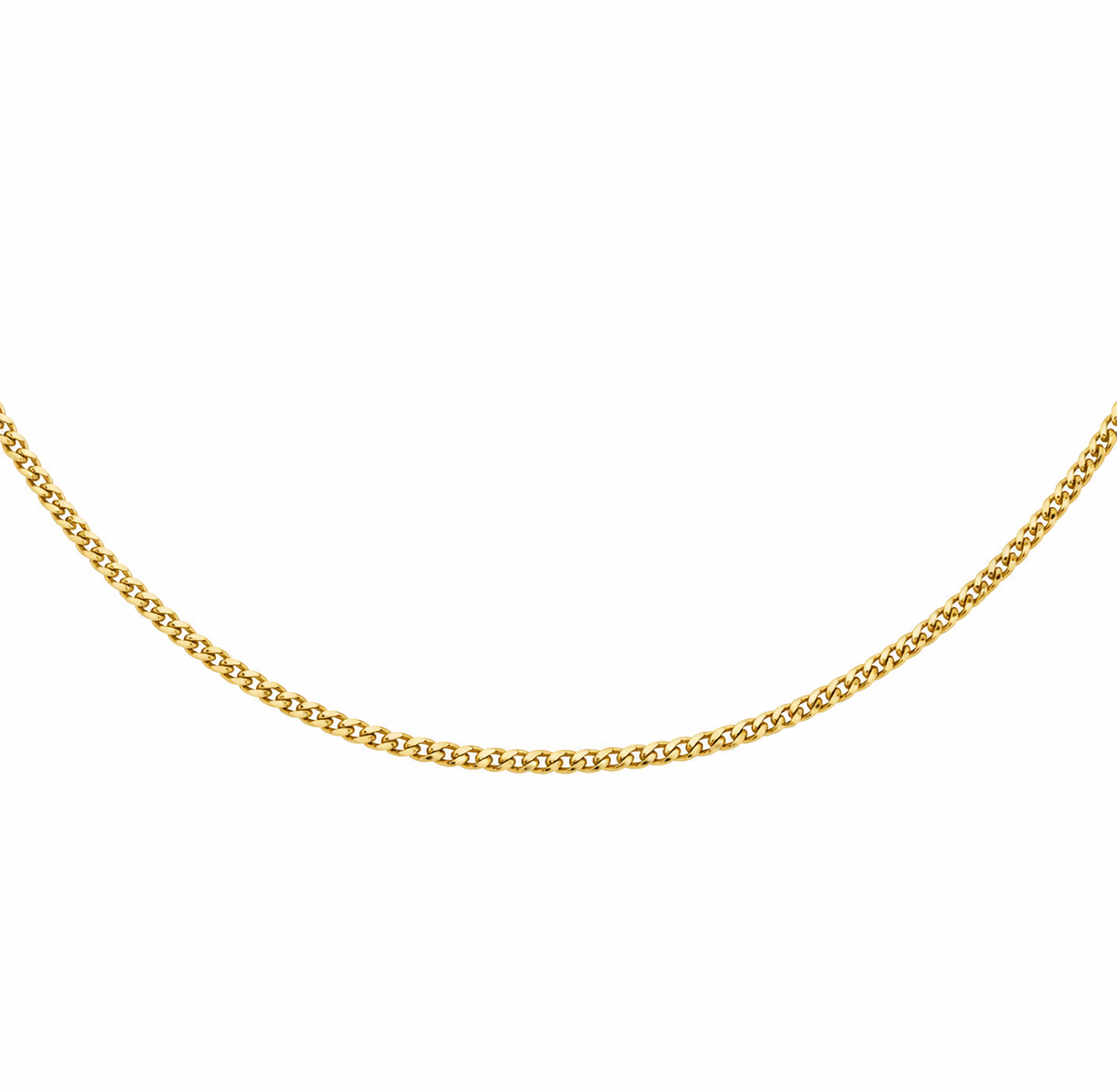 9K Gold Diamond Cut Curb Chain