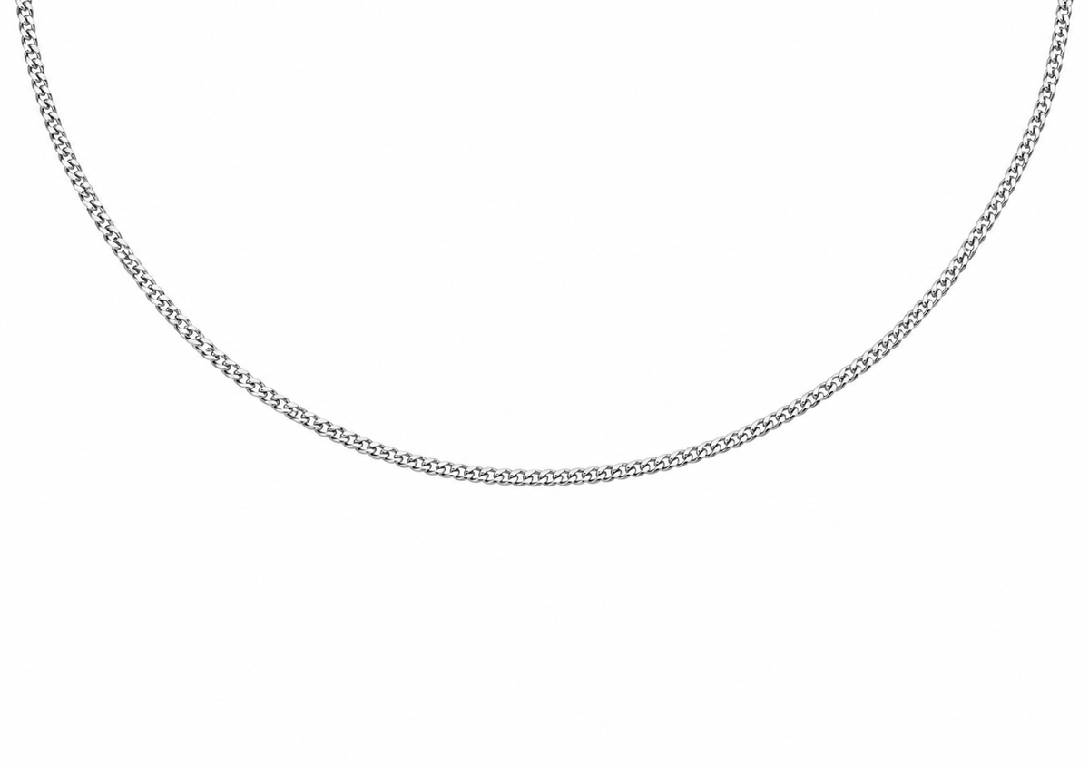 9K Gold Diamond Cut Curb Chain