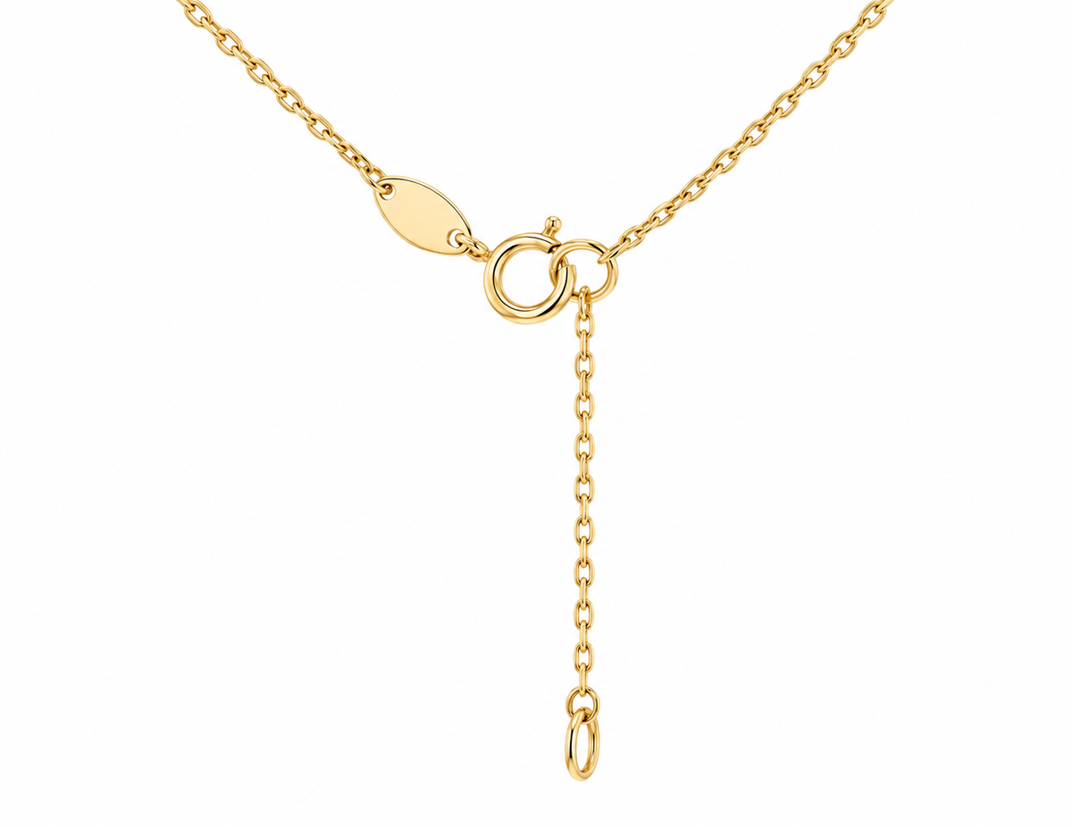 9K Gold Turquoise Clover Necklace