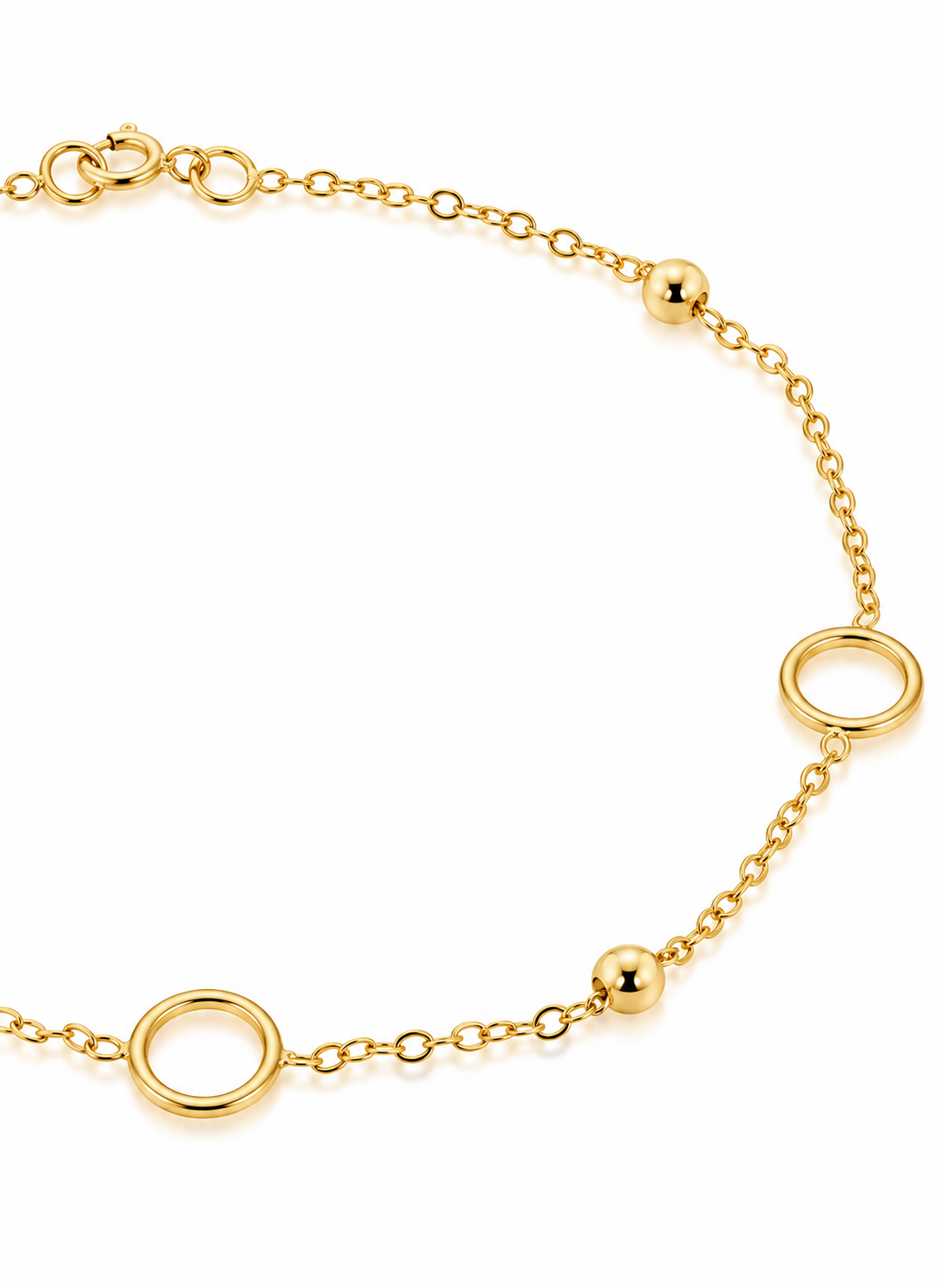 9K Gold Circle Bracelet