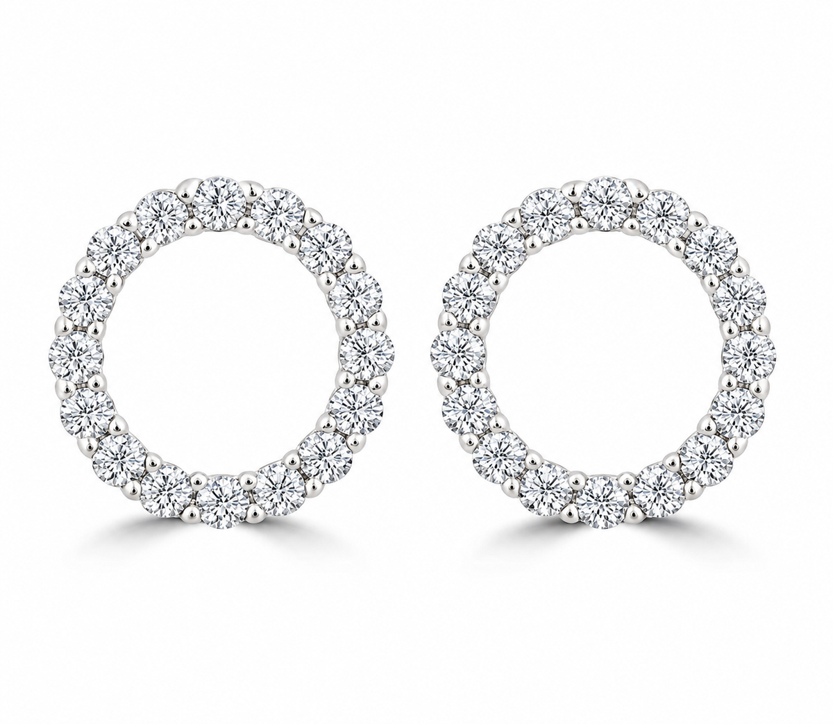 9K Gold 0.20ct Diamond Circle Studs