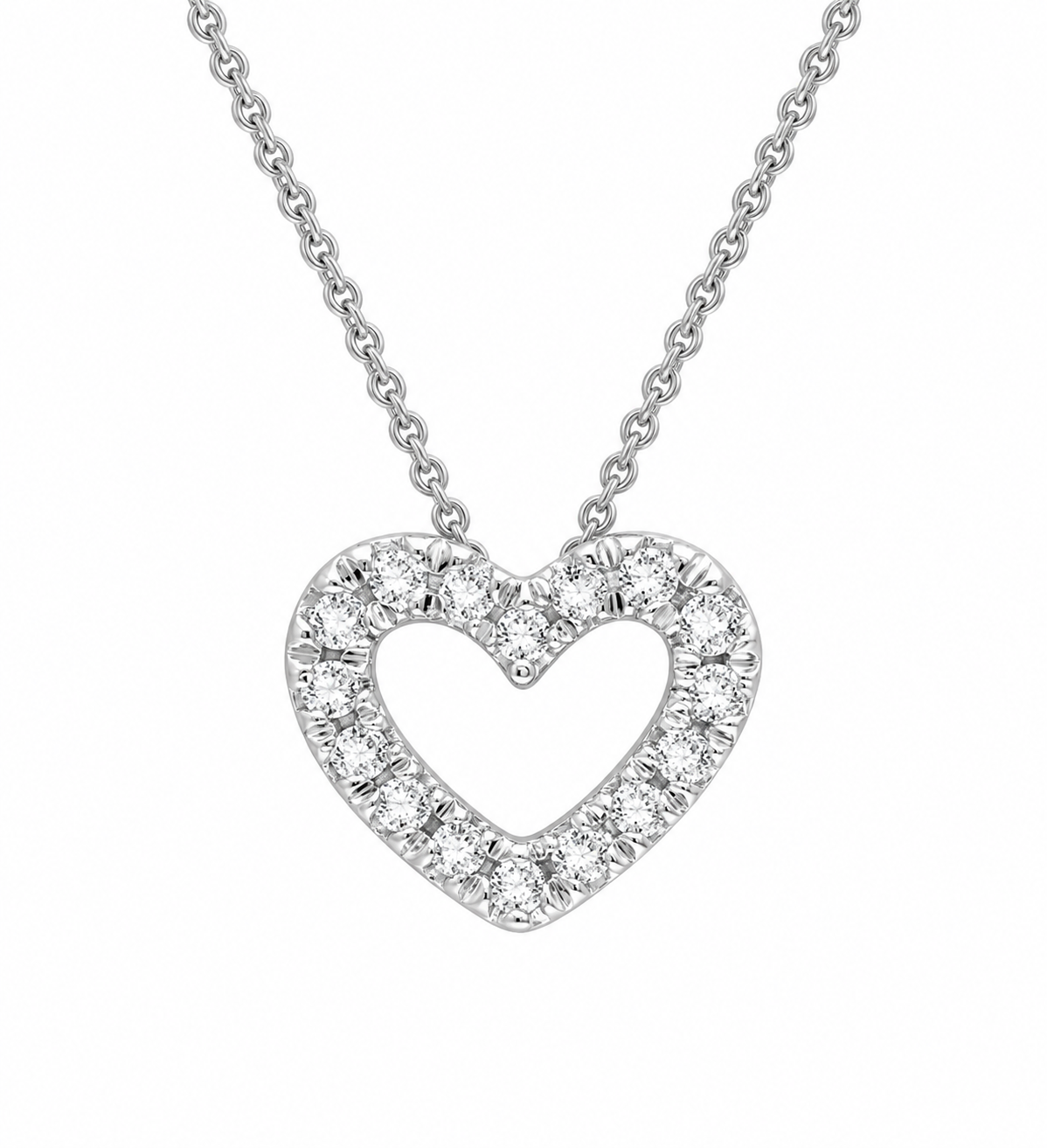 9K Gold 0.04ct Diamond Heart Necklace