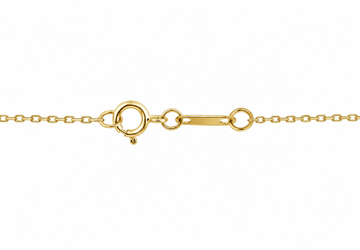 9K Gold 0.10ct Diamond Marquise Necklace