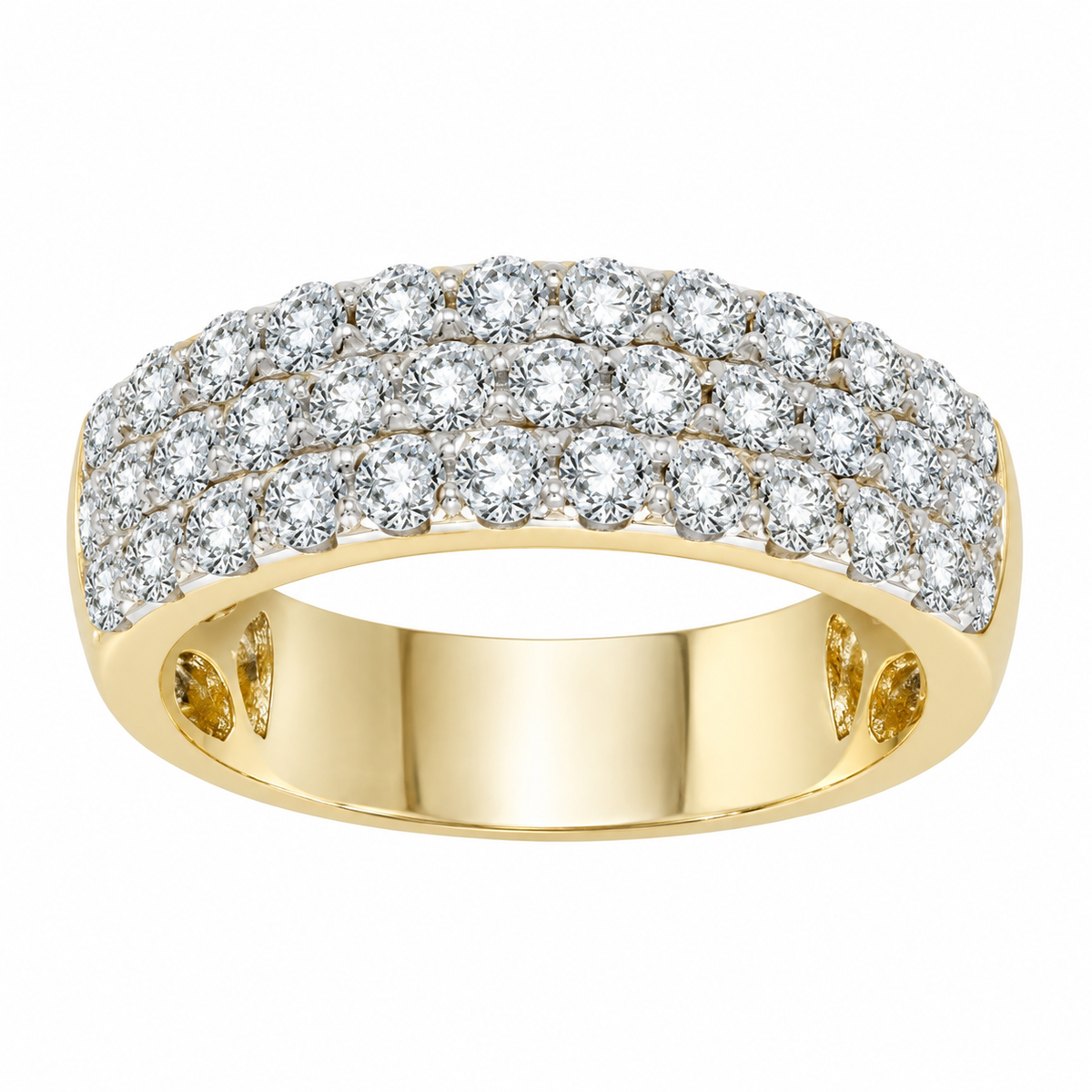 9K Gold 1ct Diamond Pavé Band