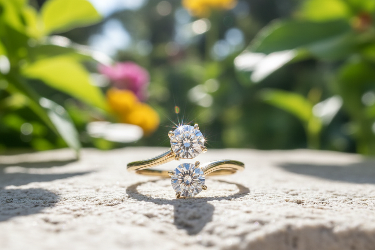 Ring in bright outdoor sunlight