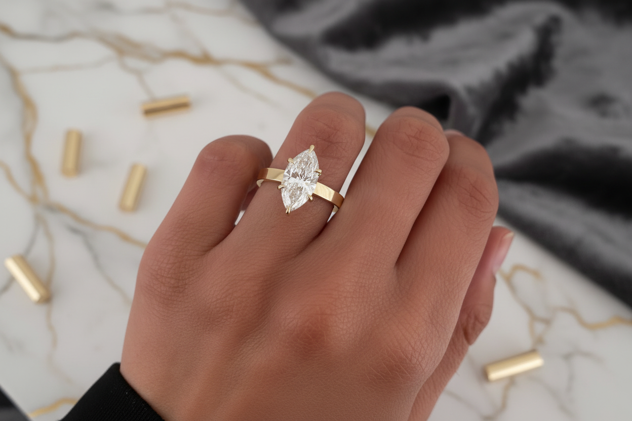 Ring with luxury background