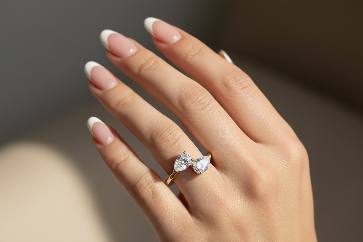 Ring with thinner band - maximum sparkle